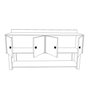 Hanah Home Consola Mn04-Ba, 180x93.2x85 cm, Tablero de Partículas Melaminado, Nogal y Antracita